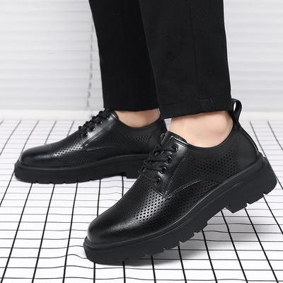 Moda Alta Calidad Negocios Formal Zapatos Oxford Moda Hombre Plataforma con Suela Gruesa Elevada Zapatos de Cuero, Mocasín Estilo Británico