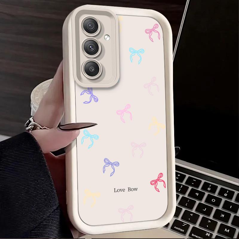 Simplicity Bowknot Case for Samsung Galaxy A73 A72 A71 A55 5G A54 A52 A52S A51 4G A31 A30 A24 A23 A22 A21S A20S A20 A14 Cover