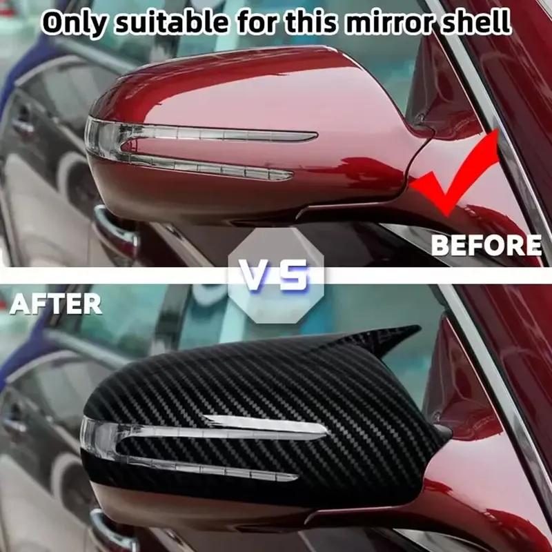 For Mercedes Benz W207/C207 CLS Class W219 R230 R171 2009-2011 Sticker Rearview Side Mirror Cover Wing Cap Exterior Case Trim