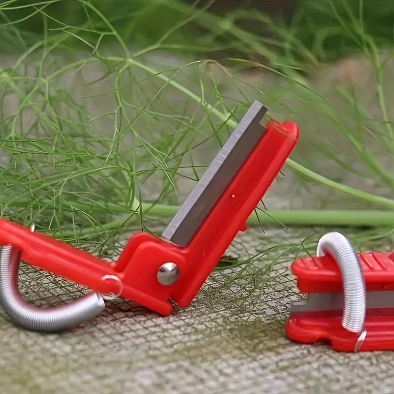 4pcs Ergonomic Thumb and Finger Gardening Scissors - Green Plant Trimming Tool with Sharp Blades for Precise Pruning