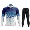 Autumn Breathable Cycling Suit New Rcn Team Autumn Cycling Jersey Bib Pants Set Ropa Ciclismo Bicycle  Clothing Road Bike Suit Men