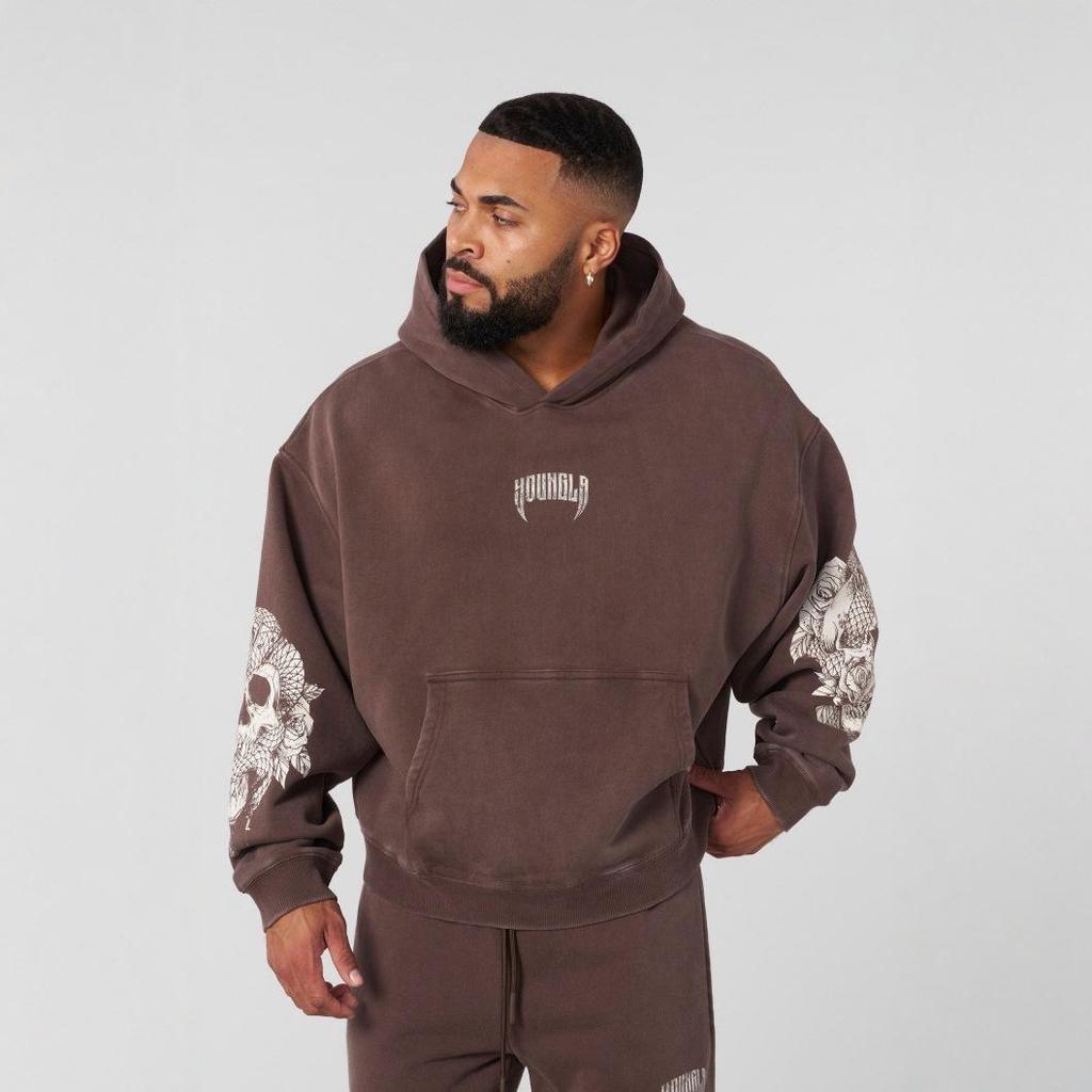YOUNGLA Men's Retro Streetwear Hoodie - New Autumn/Winter Sports Fitness Running Sweatshirt