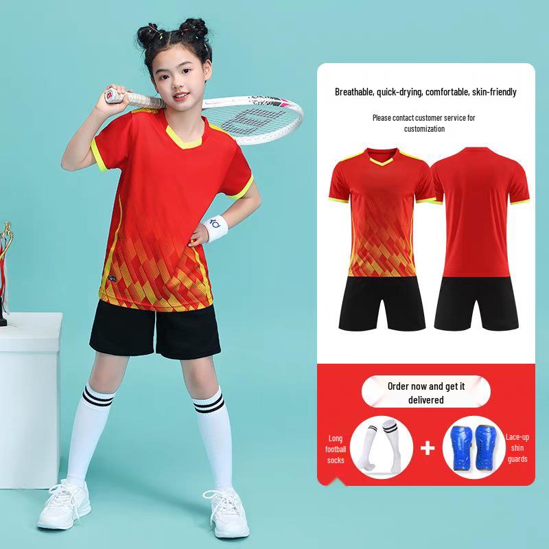 Unisex Sports Team Uniform for Football and Badminton with Jump Rope Training Gear for All Ages L красный