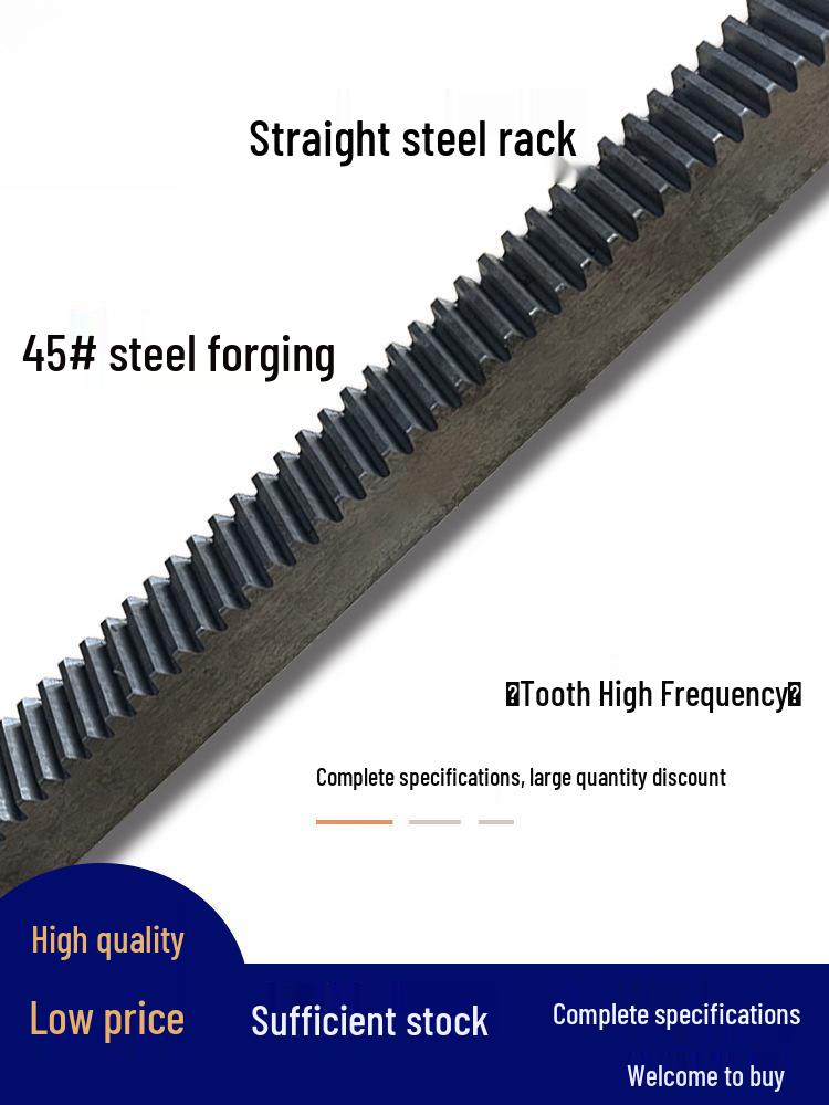High-Frequency Quenched 1.5M Rack Spur Gear Pinion, 45 Steel, for Motor Machine Tool