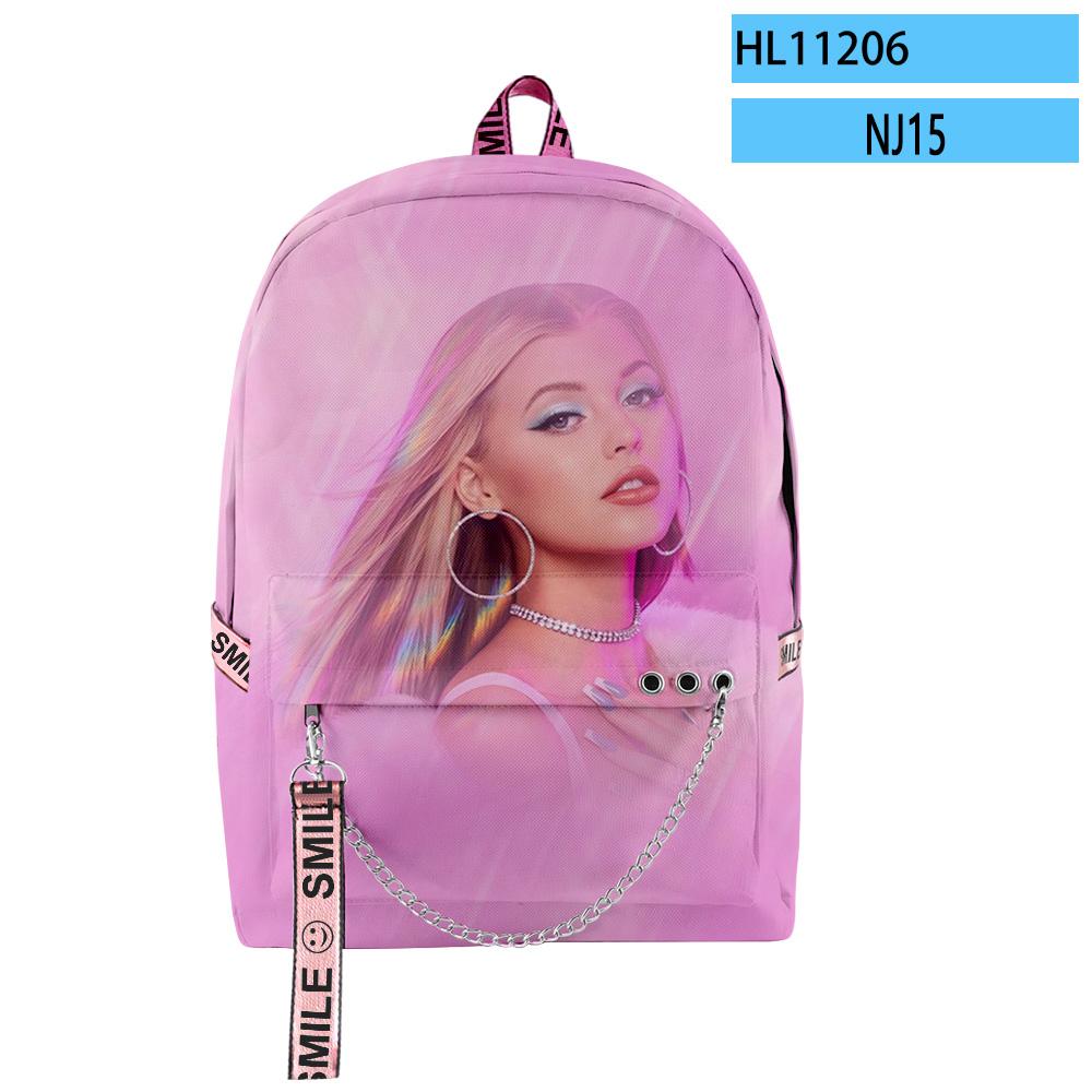 Cartoon Novelty Youthful School Bags Unisex Funny Loren Gray Travel Bags 3D Print Oxford Waterproof Notebook Shoulder Backpacks