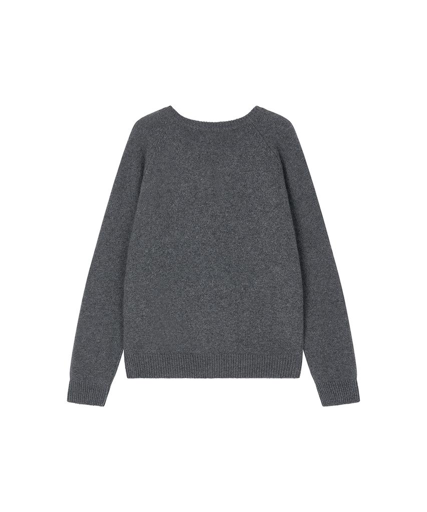 ROUGHTYPE Essential Loose V-Neck Knit - Charcoal