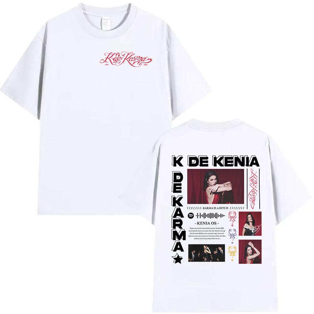 Kenia Os K De Karma Album Graphic T Shirt Unisex Women Vintage Gothic Oversized Cotton Tshirts Hip Hop Aesthetic Clothing Tshirt