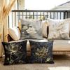 Golden Lotus Cushion Cover Soft Plush Throw Pillow Cover DoubleSided Decorative Cushion Case Sofa Bedroom Home Decor