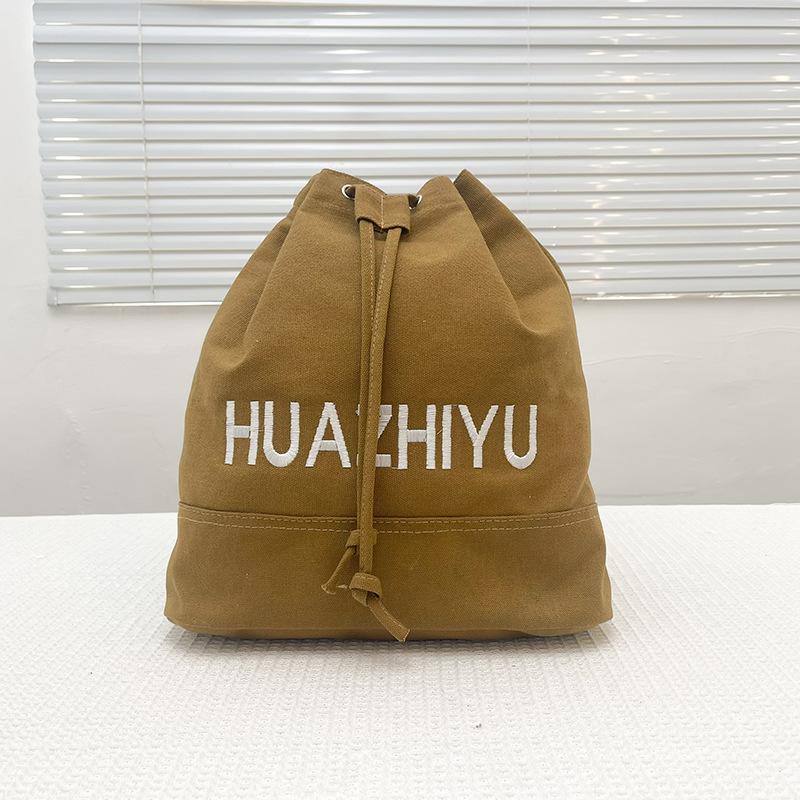 

Large-capacity leisure bag, new women s bag, Korean version, popular this year, spring and summer new foreign style double shoulder bucket bag коричневый