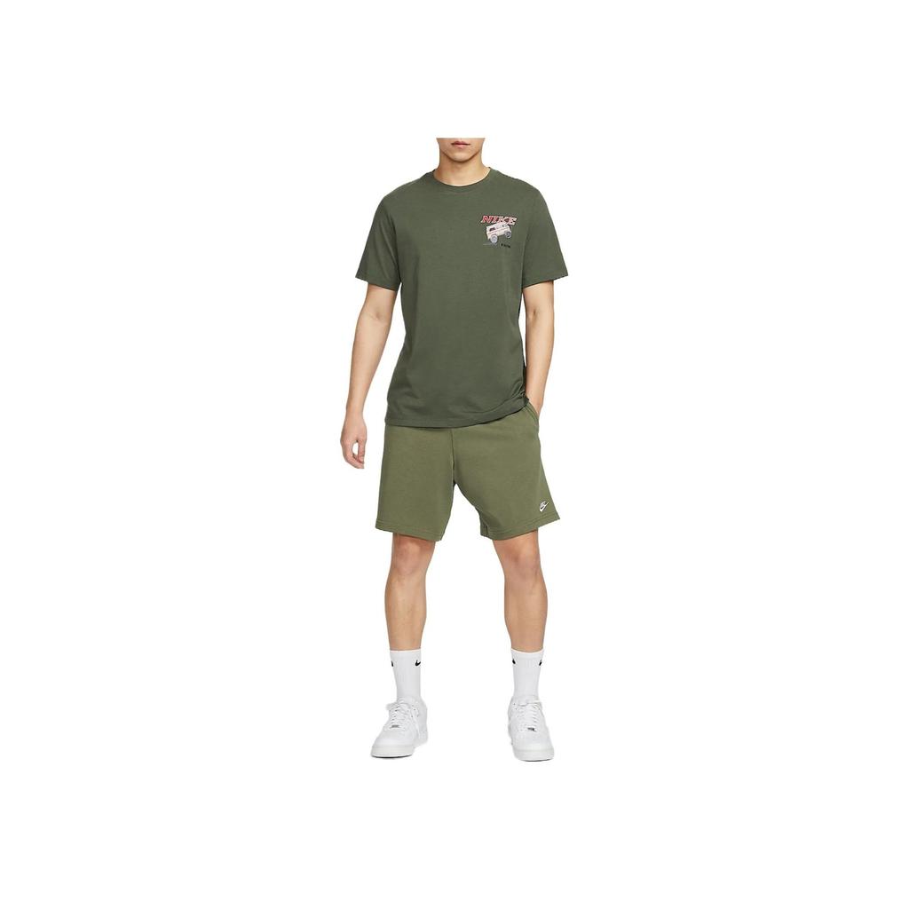 Nike Club Comfortable Fashion Soft Solid Color Versatile Casual Shorts Men Shorts Green FQ4361-222