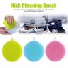 Household Kitchen Dish Washing Scrubber Silicone Bowl Cleaning Brush Cloth Scouring Pad Pot Kitchen Clean Dishwashing Sponge