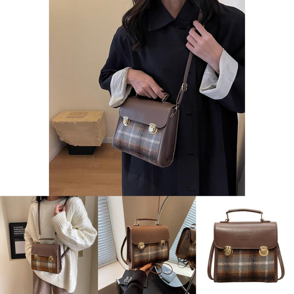 Chic Casual Pu Leather Backpack In Gray Plaid Perfect For Trendy Everyday Outfits
