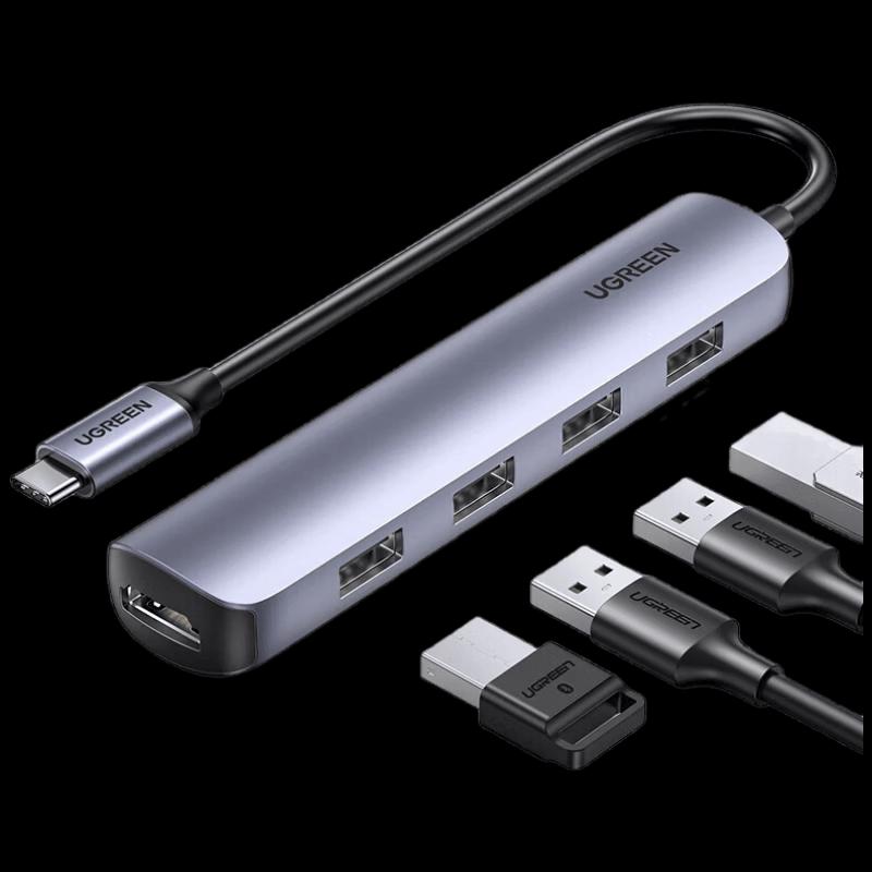 UGREEN Type-C to Gigabit Ethernet Adapter Hub CN plug (adapter included)