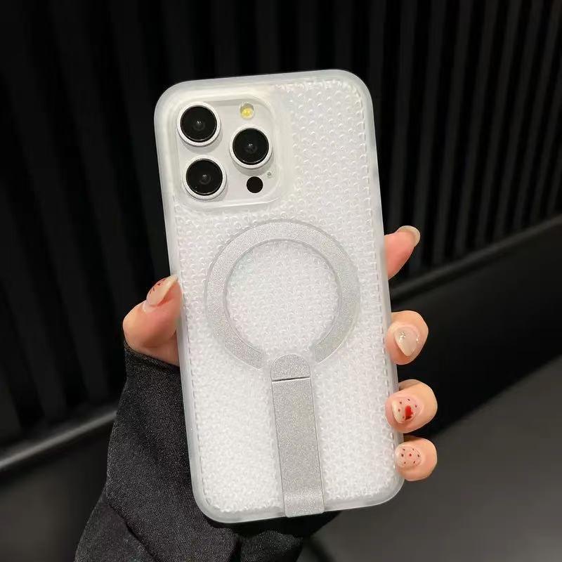 

Slim, Breathable Magnetic Bracket Honeycomb Mesh Case for iPhone 15 Pro Max iPhone 13 Pro Max