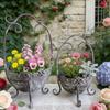 Unique Weathered Metal Flower Pot Container Balcony Vase With Artistic Lace Trim Suitable For Indoor And Outdoor bushes