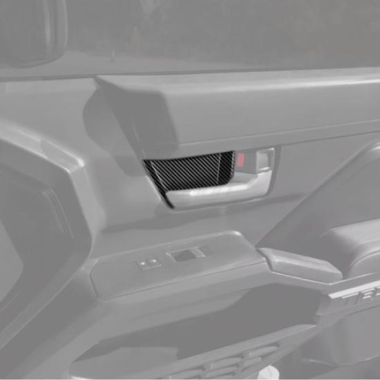 For Toyota Tacoma 2024-2025 Carbon Fiber Inner Door Handle Bowl Panel Cover Trim