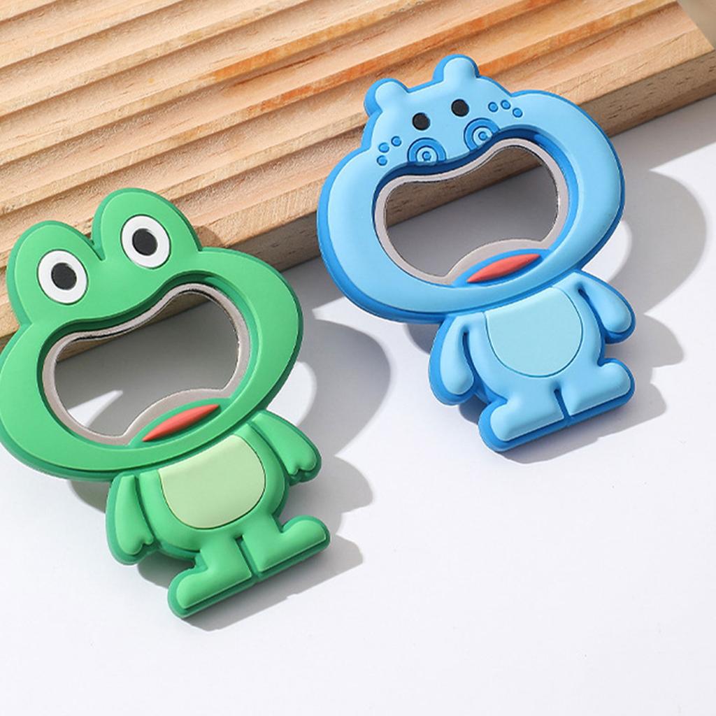 Creative Animal Bottle Opener Magnetic Refrigerator Decor Dual Purpose Kitchen Tool Safe PVC Material