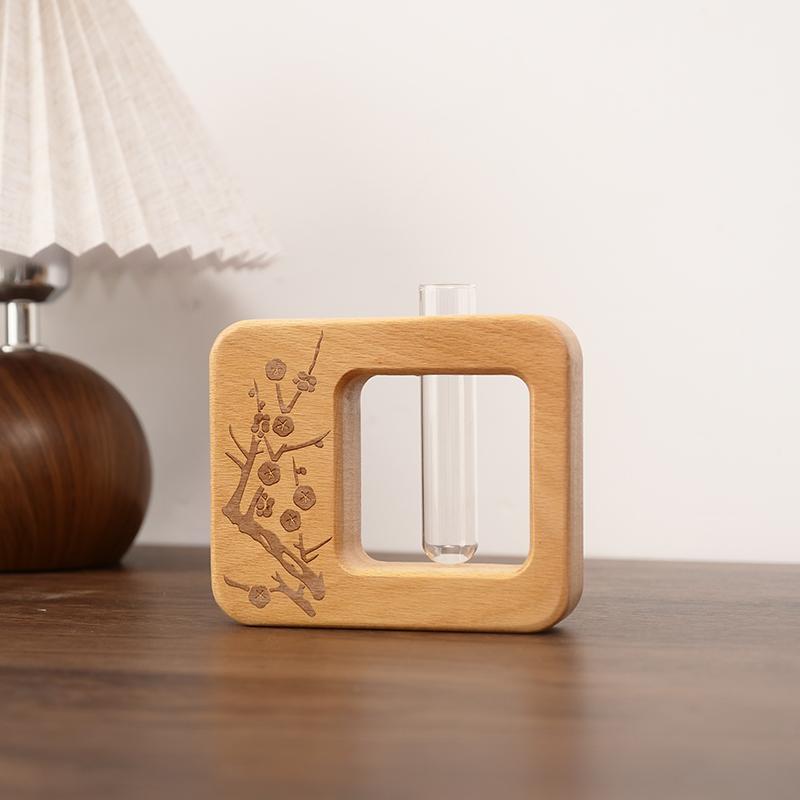 

1 шт. Цветочная композиция Креативный цветочный узор Флористическое искусство Дерево Настольный Пластик Ручная работа Гидропонная бутылка Сделай сам Домашние украшения