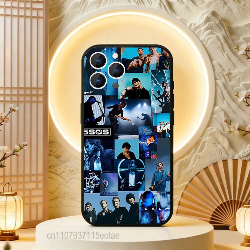 5 S-Seconds of S-Summers 5SOS Phone Case For iPhone 17,16,15,14,13,12,11,Pro,Max,Plus,E,Air,Mini Protective Black Cover