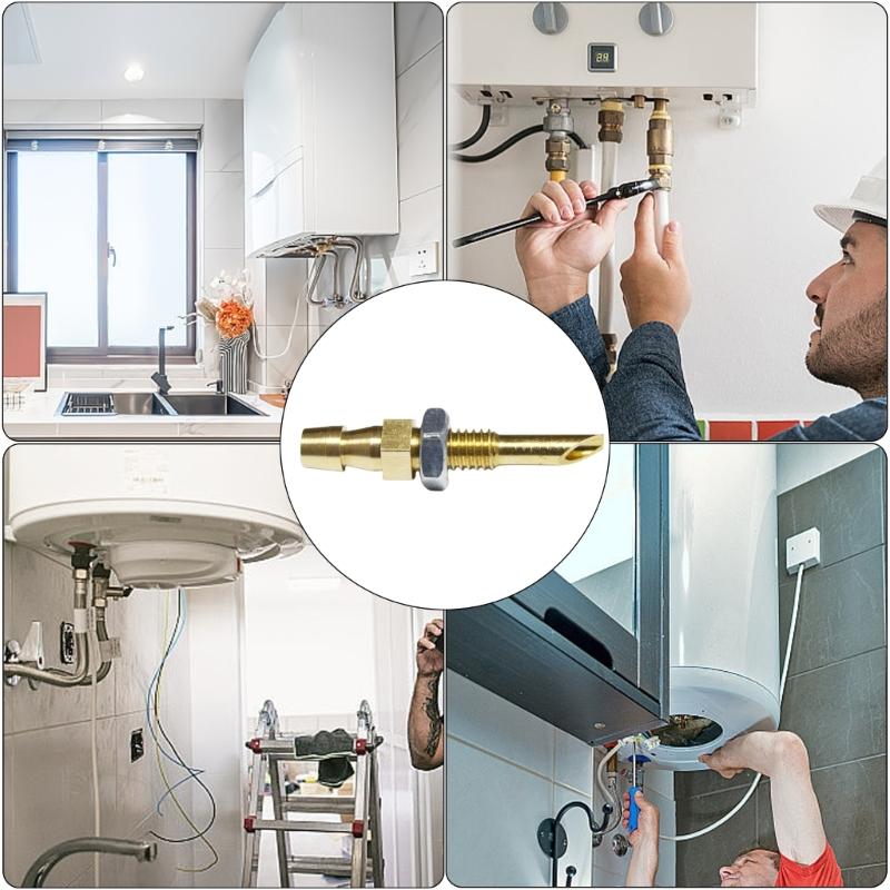 Metal Nozzle Sealing Performances Versatile Metal Nozzle Metal Adapter Simple Installs Suitable for Industrial Heaters