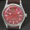 VINTAGE ORIS WINDING SWISS MENS REFURBISHED WRIST RED WATCH 558a-a296558-1