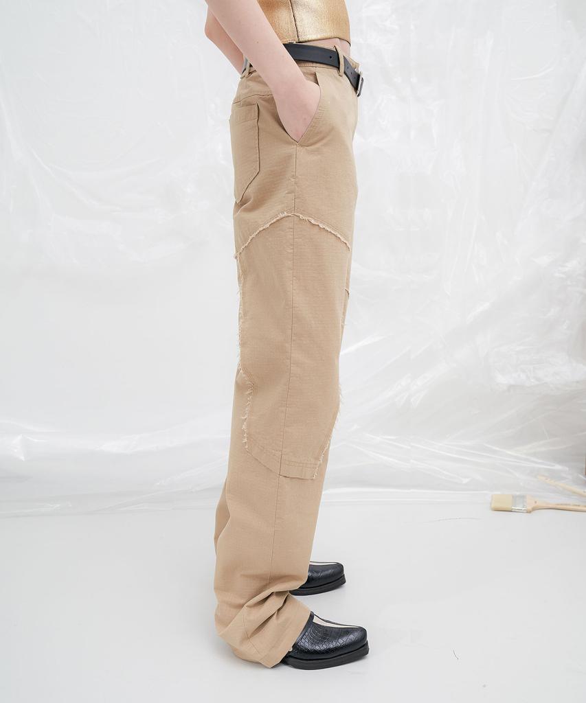 Yusentig Low-Cut Cotton Pants Beige Aw4Sl25191