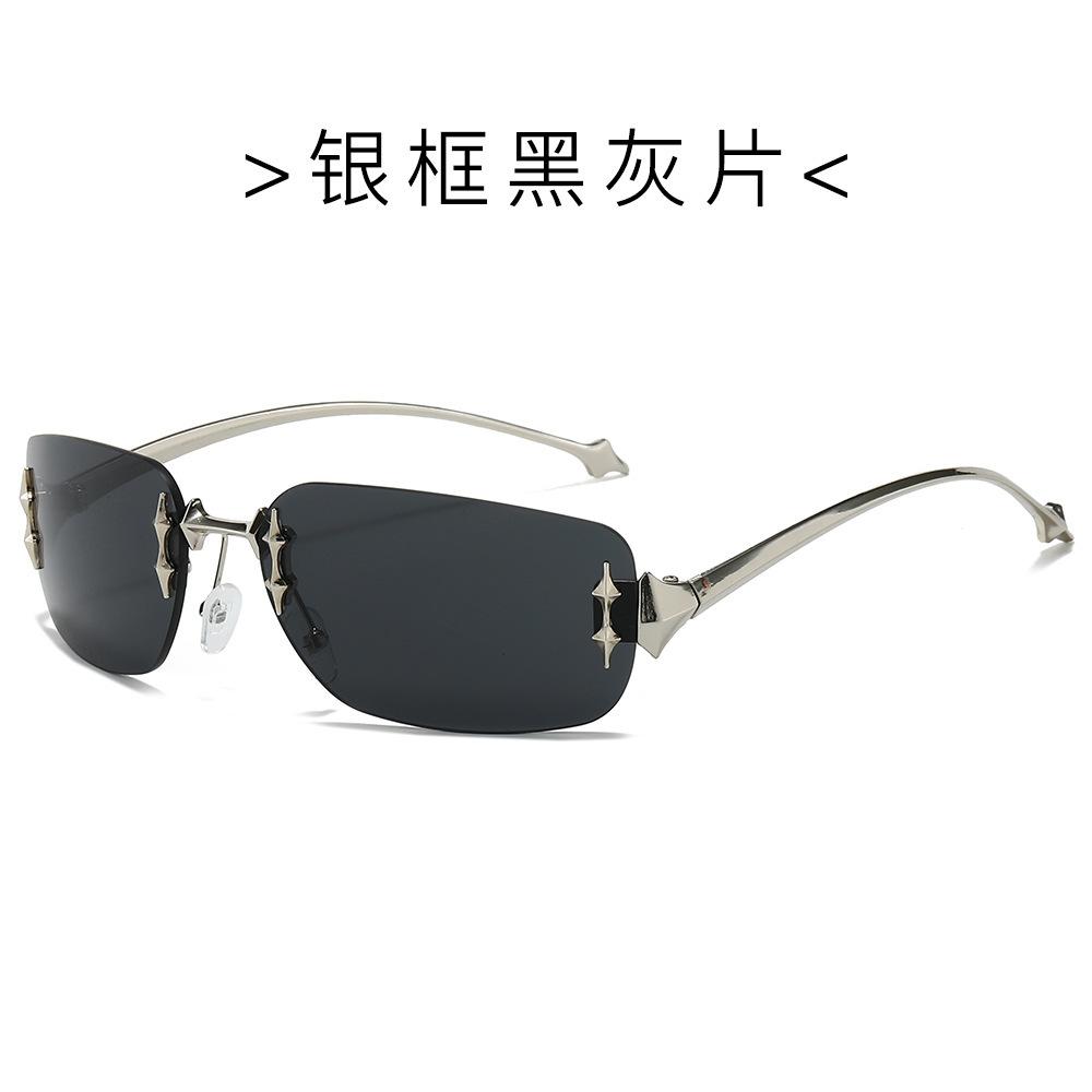 

JYL TS Sunglasses Frameless Star Y2K Square Women/90270 B-8940 бордовый