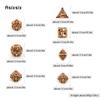 7 Pcs Golden Red Dragon Metal Dice Hollow Metal Polyhedral Dice Set Suitable For Role-Playing Dice PropBoard Game Gift