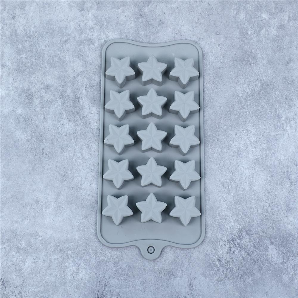 Silicone Ice Cream Chocolate Mold Cookie Five-pointed Star Mould for Jelly Fudge Truffle Ice Cube Cake Decoration Baking Tools