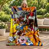 Digimon Blanket Flannel Blanket Soft Cozy Plush Throw for Sofa Bed Lightweight Home Decoration Gifts for Christmas Various Holidays