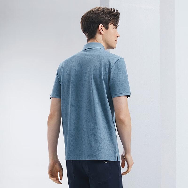 Qipai Men s Cooling Quick-Dry Letter Print Polo Shirt M