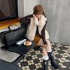 Gilet da donna a doppio uso autunno inverno nuovo prodotto originale retro scozzese con revers ampio versatile soffice cappotto alla moda
