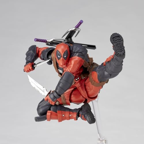 Kaiyodo Revoltech Amazing Yamaguchi Deadpool Ver. 2,5, około 170 mm wysokości, figurka akcji bez skali z PVC i ABS, malowana