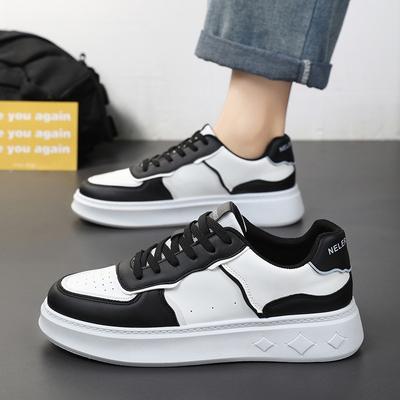 New Style of Summer Men's Shoes Breathable White Shoes for Men's Students Korean Style Versatile Thick-soled Sneakers Casual Board Shoes