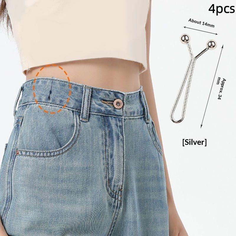 4Pcs Multi-Purpose Polished Iron Garment Clips, Secure Fastening & Stylish Decorative Accessory
