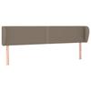 Tête de lit - Maison Exclusive - Tissu taupe - Avec oreilles - Hauteur réglable - 183 x 23 x 78/88 cm