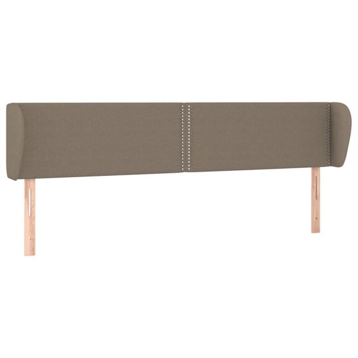 Tête de lit - Maison Exclusive - Tissu taupe - Avec oreilles - Hauteur réglable - 183 x 23 x 78/88 cm