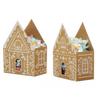 Christmas Gingerbread House Gift Box Small Christmas Candy Boxes for Cookies Chocolates Treats 3D House Shaped Paper Box for Holiday Party Favors