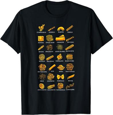 Gifts For Pasta Lovers - Assorted Types Of Pasta Gift Unisex T-Shirt