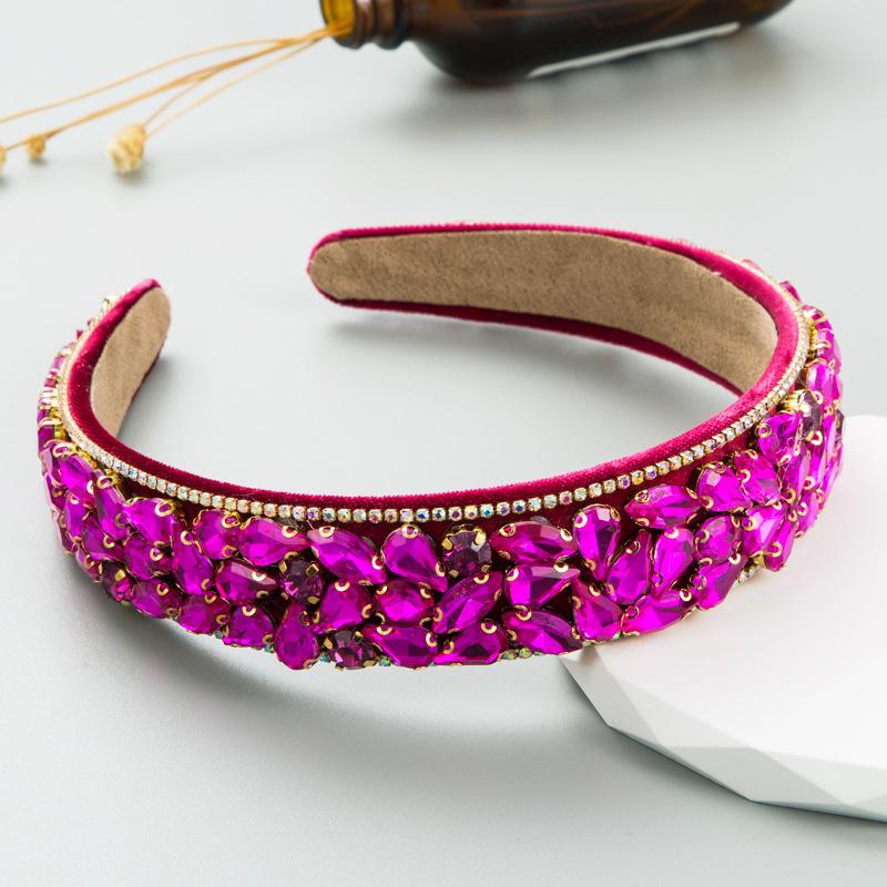 Kingcome New Fashion Personality Rhinestone Headbands Ins Style Versatile Baroque Full Diamond Headband Hair Accessories