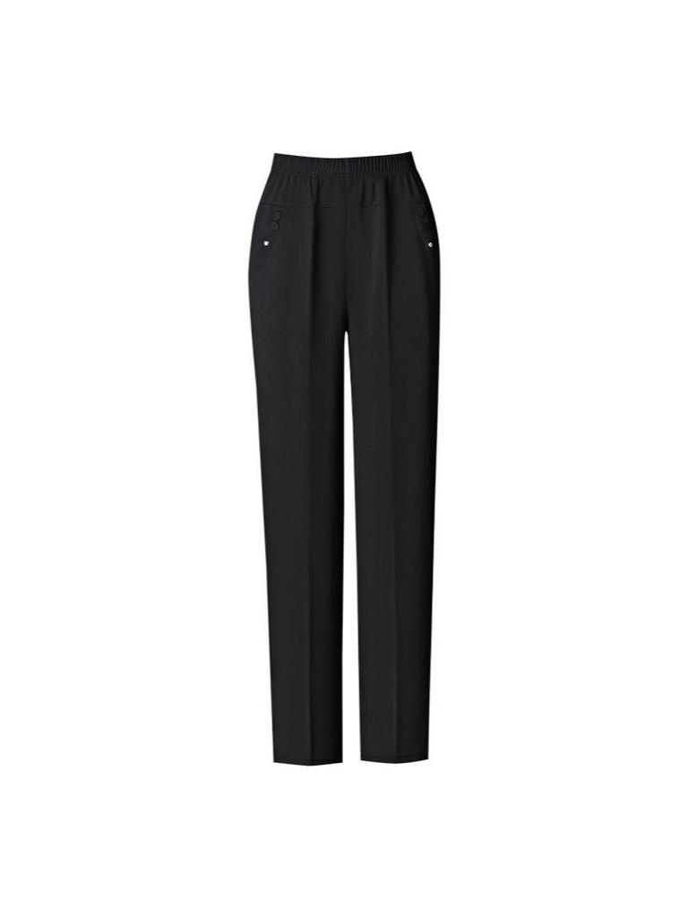 Women's High Waist Slim-Fit Casual Pants - Versatile Spring/Autumn Fashion, Loose & Elastic