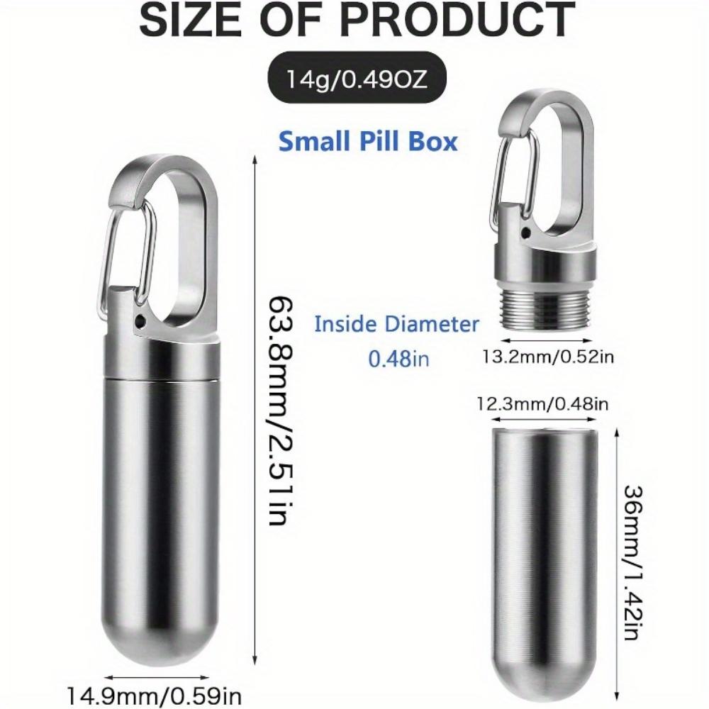Pillendose Schlüsselanhänger, Tragbare Wasserdichte Pillendose, Reise-Pillendose, Niedliche Schlüsselanhänger-Pillendose zum Mitnehmen auf Outdoor-Ausflügen und beim Camping.