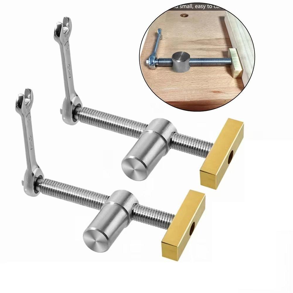 Brass Material Woodworking Bench Dog Adjustable Workbench Fast Fixed Clamp  Desktop Hole