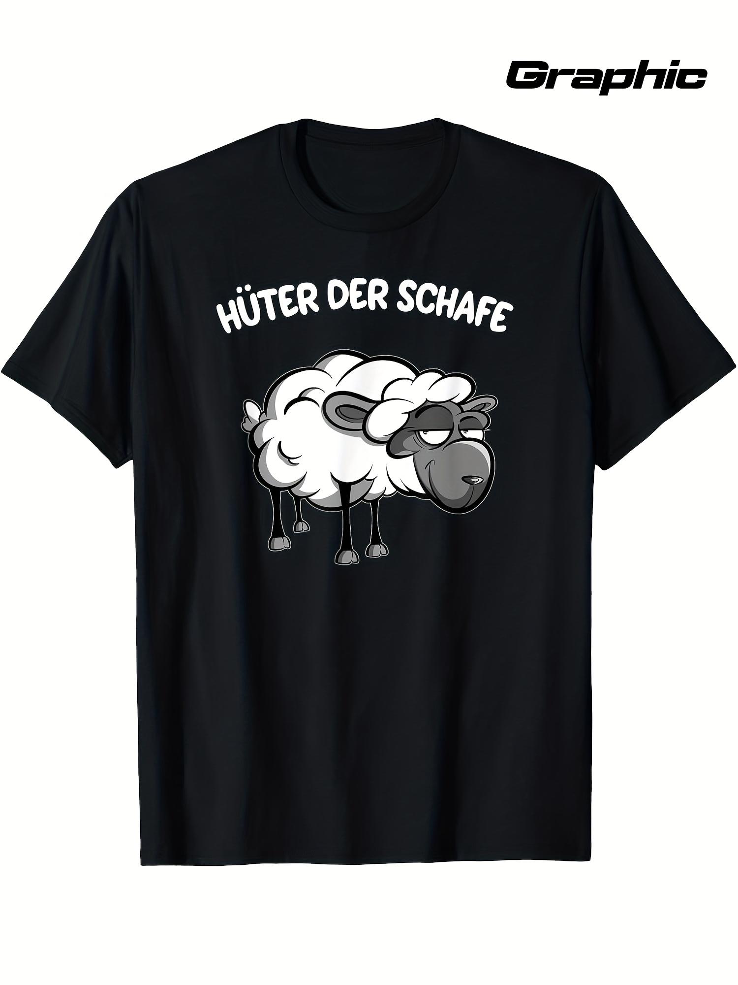 T-Shirt y2k Sheepkeeper German Text & Black S