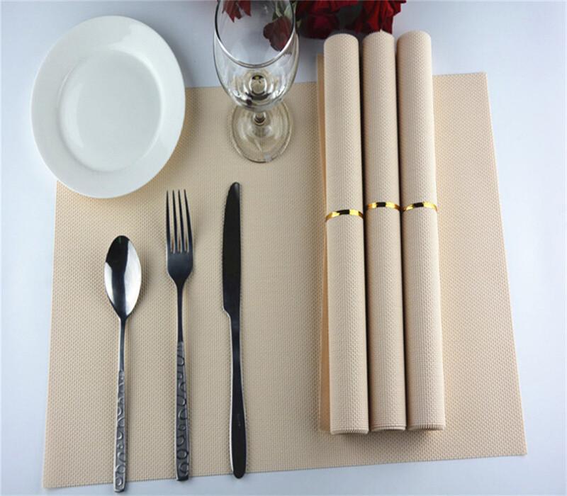 1 ks 30x45cm jednobarevná PVC protiskluzová podložka pod misku, omyvatelná podložka pod tácek na jídelní stůl, domácí dekorace, příslušenství