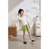 Girls' Summer Ruffled Ribbed T-Shirt
