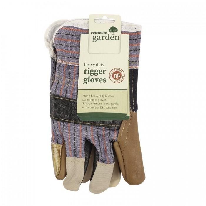 Kingfisher Mens Heavy Duty Leather Palm Rigger Gloves