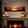 Spooky Backdrop for Home Large Happy Halloween Banner Outside, 70 x 15 Inch Yard Sign Reusable Flag, Welcome Garden Fence Party Decoration Front Porch