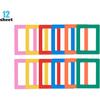 12-pack Magnetic Picture Frames for Refrigerator 2.5x3.5 inch Wallet size colorful photo note schedule holder