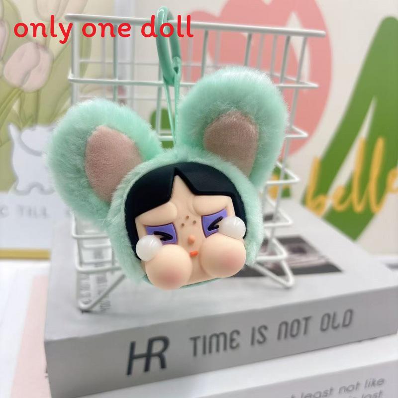 Crybaby Plush Toy Bag Charm With The Powerpuff Girls Design For Gift And Decor зелёный